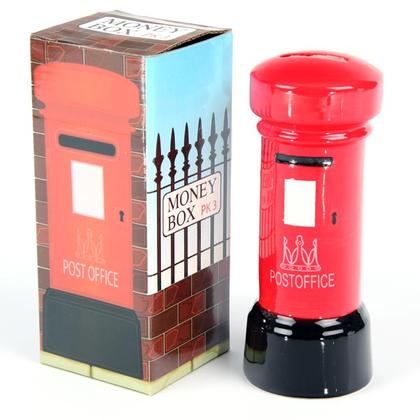 London Post Box Ceramic Money Box